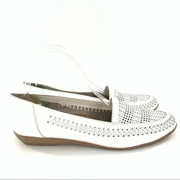 Dr Scholls size 9 white leather 80s braided loafers made in  Dr Scholls size 9 white leather 80s braided loafers made in Brazil vintage